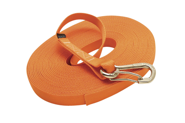 Single Jackline with Clip - Orange, nylon webbing, stainless steel heavy duty harness clip, C0240-0035-H-O, C0240-0045-H-O, C0240-0055-H-O